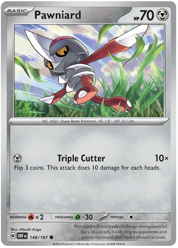 Pawniard Obsidian Flames Single Pokemon Card