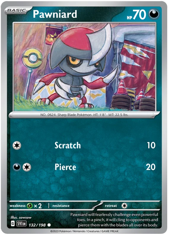 Pawniard Scarlet & Violet Base Set Pokemon Card Single