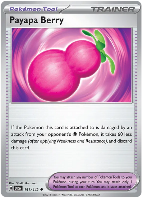 Payapa Berry Stellar Crown Pokemon Single Card 141/142