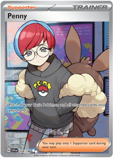 Penny Full Art Scarlet & Violet Base Set Pokemon Card Single