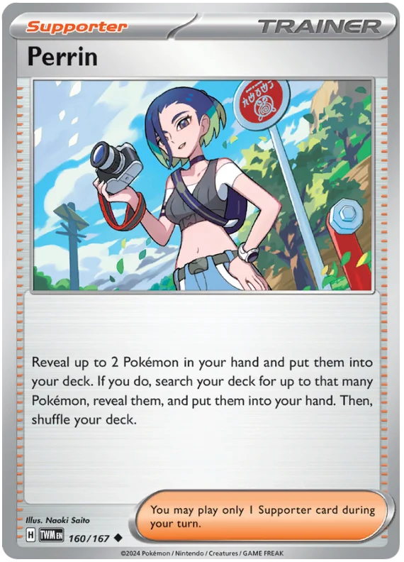 Perrin Twilight Masquerade Pokemon Single 160/167