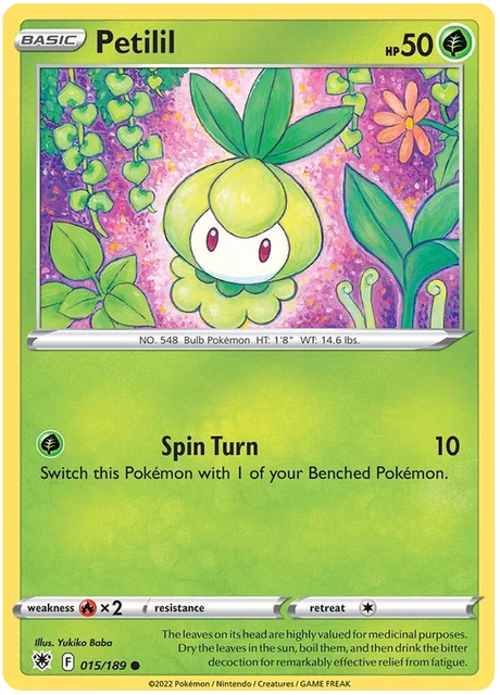 Petilil Astral Radiance Pokemon Card Singles 015/189