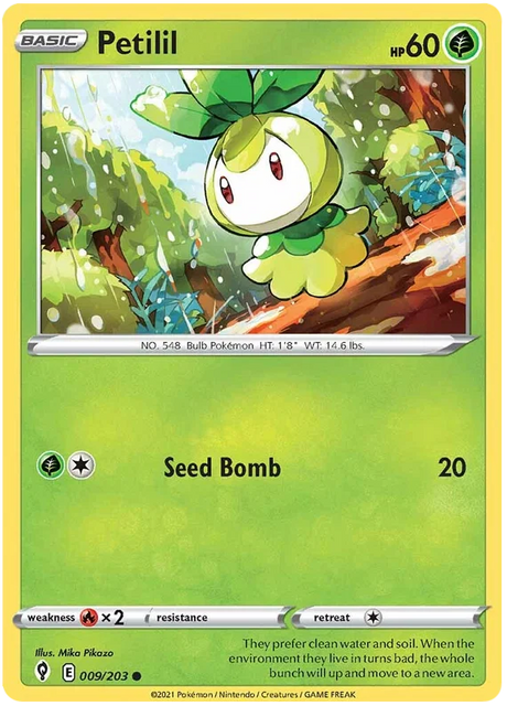 Petilil 009/203 - Pokemon TCG Evolving Skies card