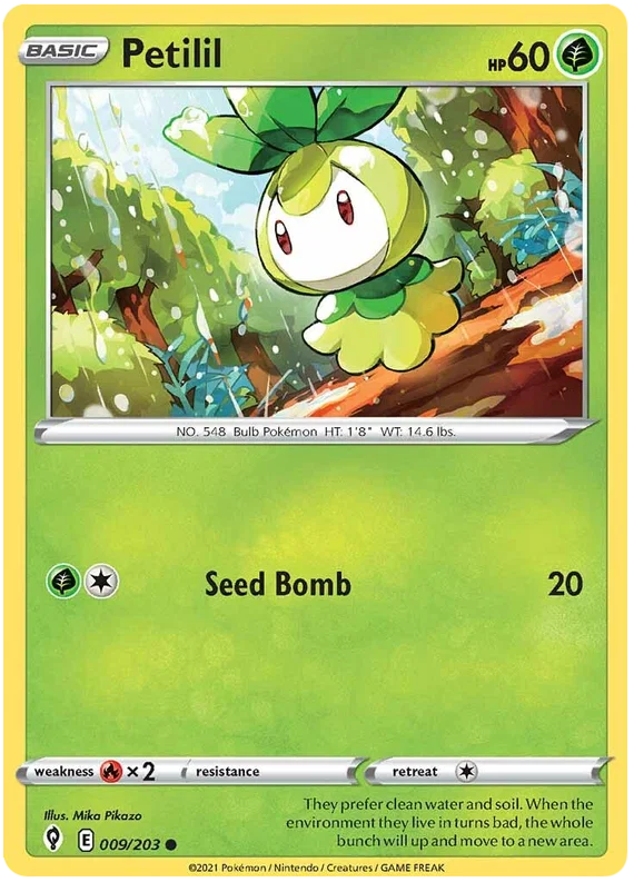 Petilil 009/203 - Pokemon TCG Evolving Skies card