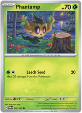 Phantump Twilight Masquerade Pokemon Single 012/167