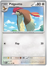 Pidgeotto 151 Single Pokemon Card