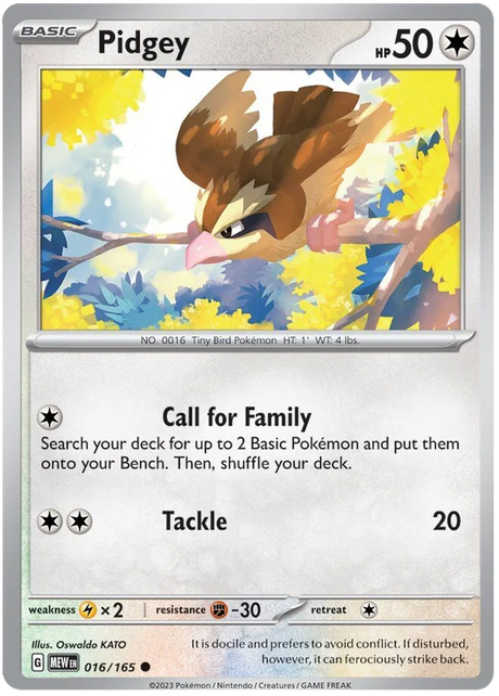 Pidgey 151 Single Pokemon Card