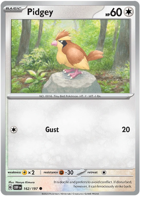 Pidgey Obsidian Flames Single Pokemon Card