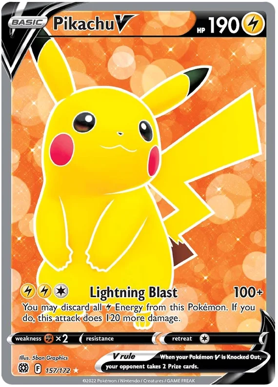 Pikachu V Brilliant Stars Pokemon Card Singles 157/172