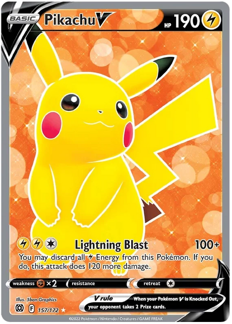 Pikachu V Brilliant Stars Pokemon Card Singles 157/172