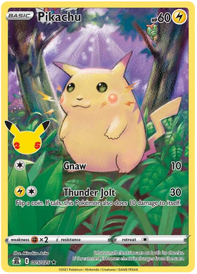Pikachu Celebrations Pokemon Card Single 005/025