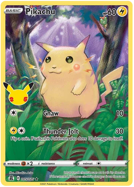 Pikachu Celebrations Pokemon Card Single 005/025