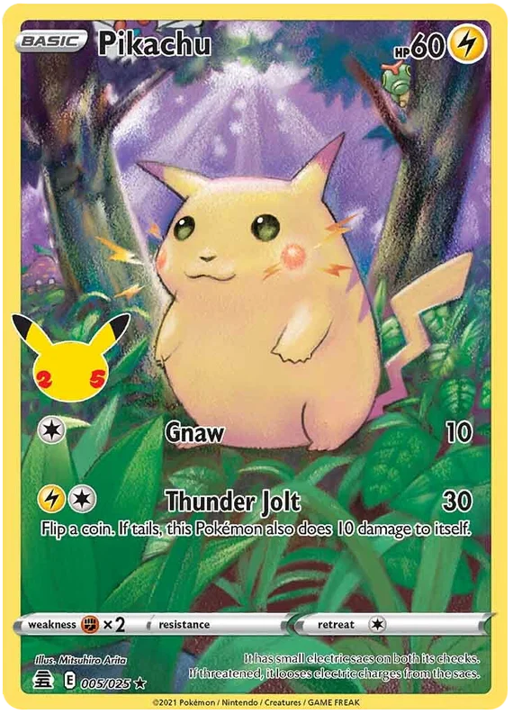 Pikachu Celebrations Pokemon Card Single 005/025