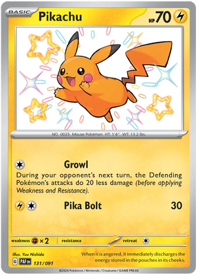 Pikachu Paldean Fates Pokemon Card Single 131/091