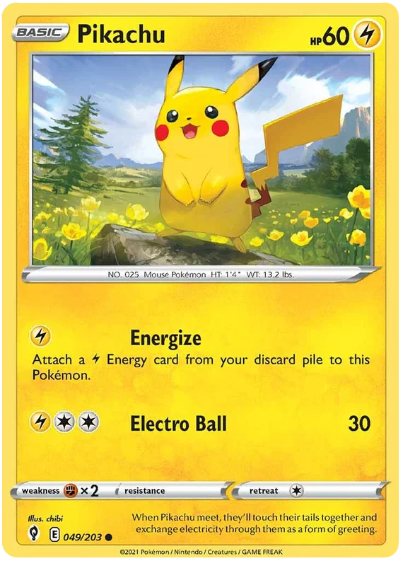 Pikachu 049/203 - Pokemon TCG Evolving Skies card
