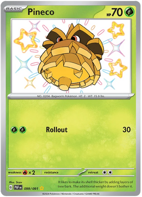 Pineco Paldean Fates Pokemon Card Single 099/091