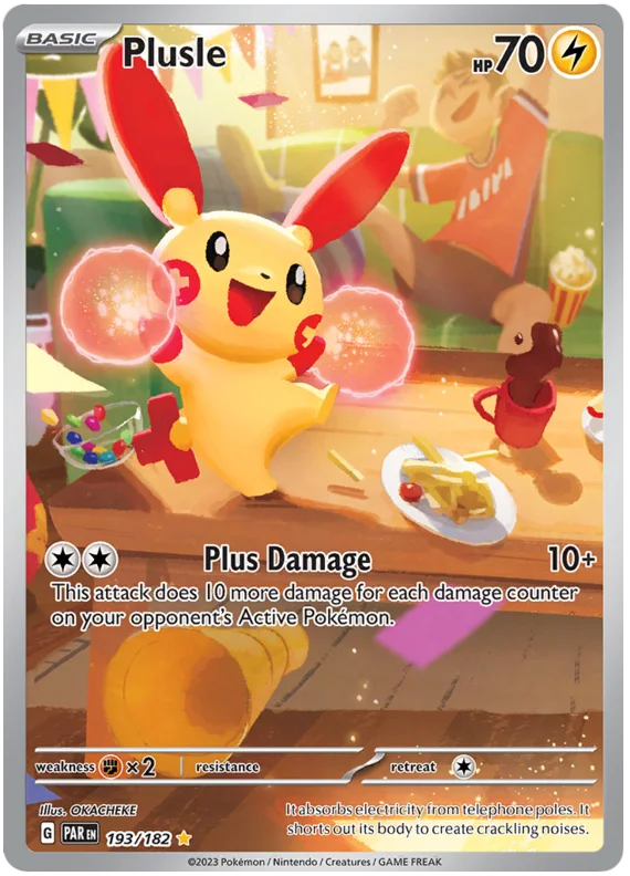 Plusle  Illustration Rare Paradox Rift Single Pokemon Card 193/182
