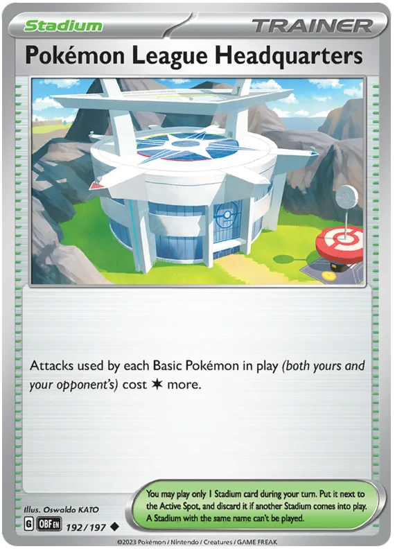 Pokemon League Headquarters Obsidian Flames Single Pokemon Card