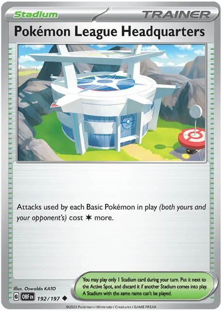 Pokemon League Headquarters Obsidian Flames Single Pokemon Card