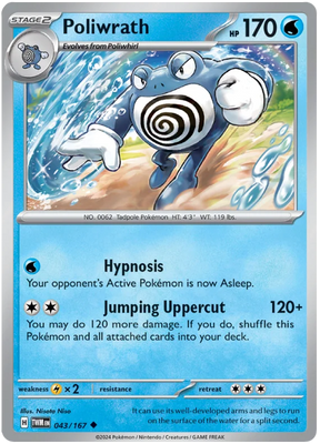 Poliwrath Twilight Masquerade Pokemon Single 043/167