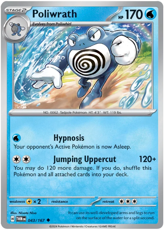 Poliwrath Twilight Masquerade Pokemon Single 043/167