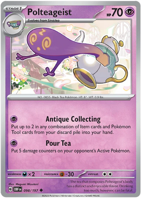 Polteageist Obsidian Flames Single Pokemon Card