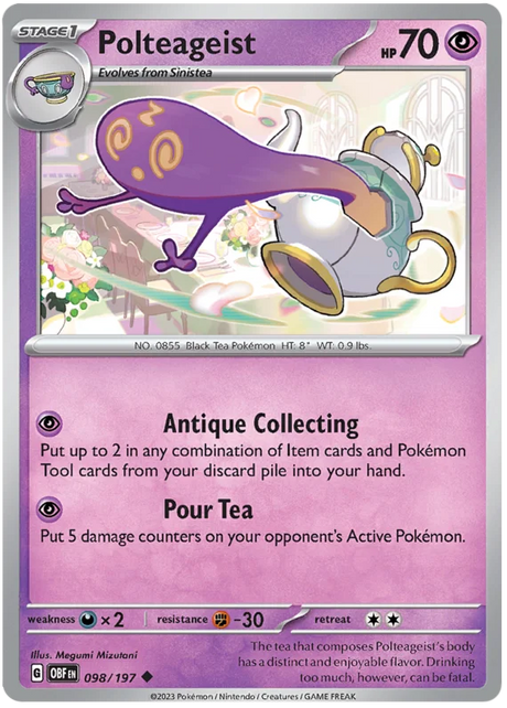 Polteageist Obsidian Flames Single Pokemon Card