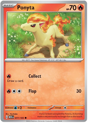 Ponyta 151 Single Pokemon Card