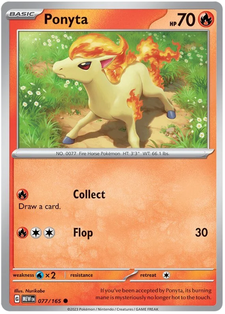 Ponyta 151 Single Pokemon Card