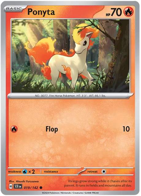 Ponyta Stellar Crown Pokemon Single Card 019/142