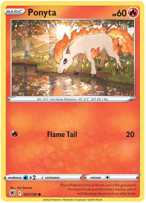 Ponyta Astral Radiance Pokemon Card Singles 021/189