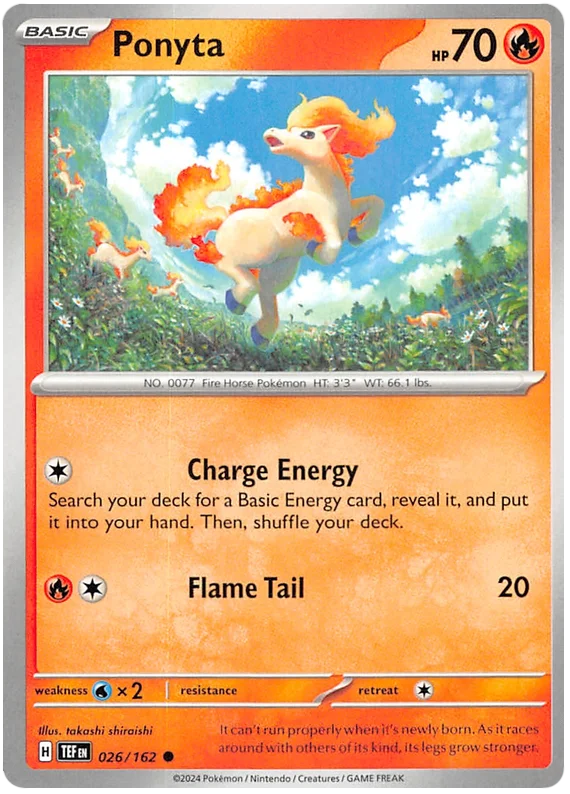 Ponyta Temporal Forces Pokemon Single 026/162