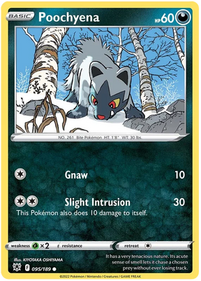Poochyena Astral Radiance Pokemon Card Singles 095/189