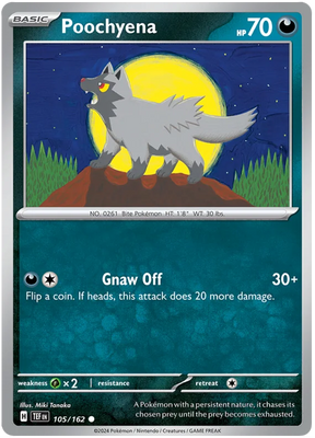 Poochyena Temporal Forces Pokemon Single 105/162