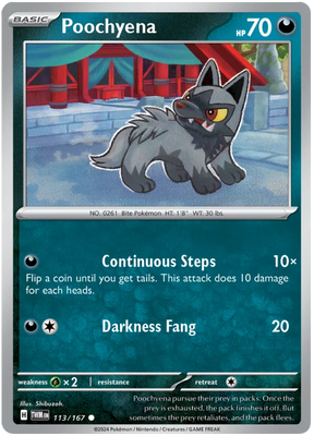 Poochyena Twilight Masquerade Pokemon Single 113/167