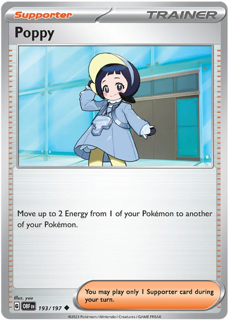 Poppy Obsidian Flames Single Pokemon Card