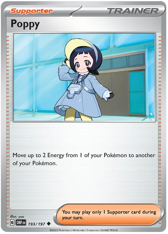 Poppy Obsidian Flames Single Pokemon Card