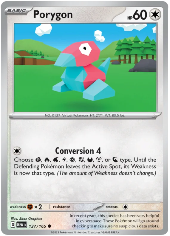 Porygon 151 Single Pokemon Card