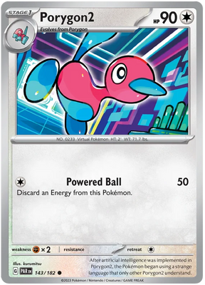 Porygon2 Paradox Rift Single Pokemon Card 143/182