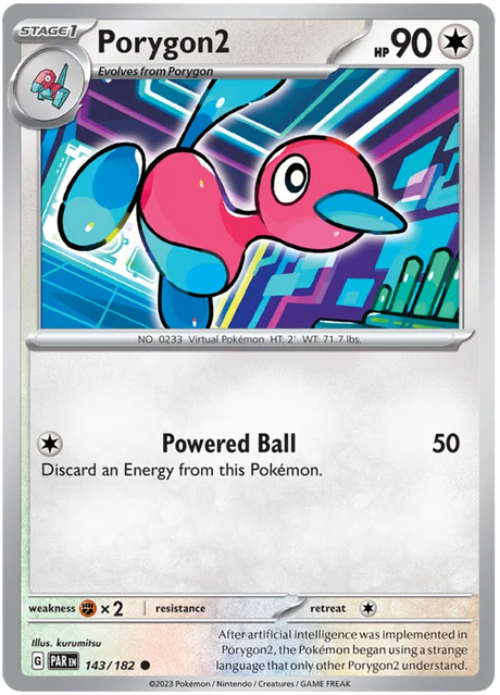 Porygon2 Paradox Rift Single Pokemon Card 143/182