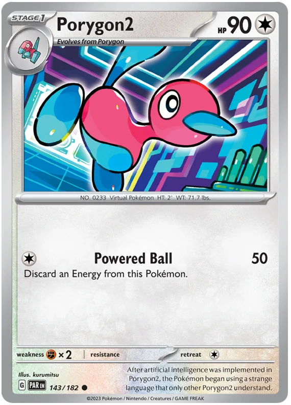 Porygon2 Paradox Rift Single Pokemon Card 143/182