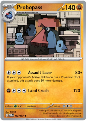 Probopass Twilight Masquerade Pokemon Single 102/167