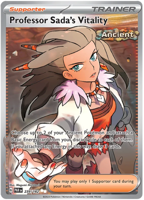 Professor Sada's Vitality Full Art Paradox Rift Single Pokemon Card 239/182