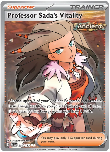 Professor Sada's Vitality Full Art Paradox Rift Single Pokemon Card 239/182