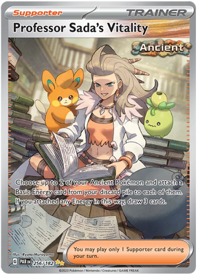 Professor Sada's Vitality Special Illustration Rare Paradox Rift Single Pokemon Card 256/182