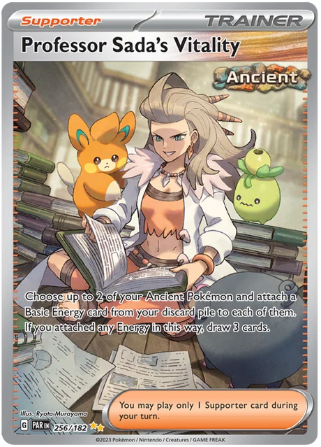 Professor Sada's Vitality Special Illustration Rare Paradox Rift Single Pokemon Card 256/182