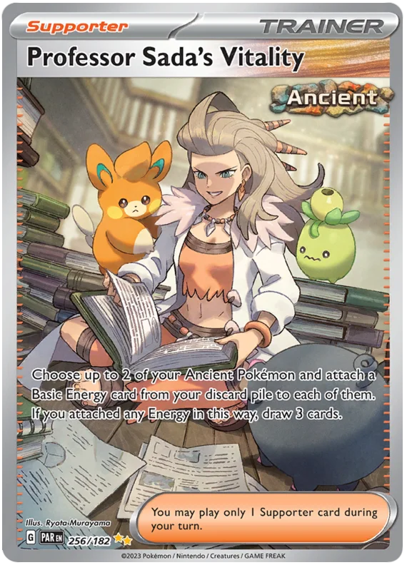 Professor Sada's Vitality Special Illustration Rare Paradox Rift Single Pokemon Card 256/182