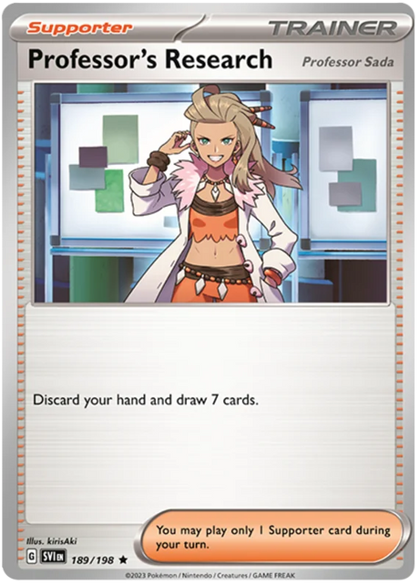 Professor's Research - Professor Sada Scarlet & Violet Base Set Pokemon Card Single