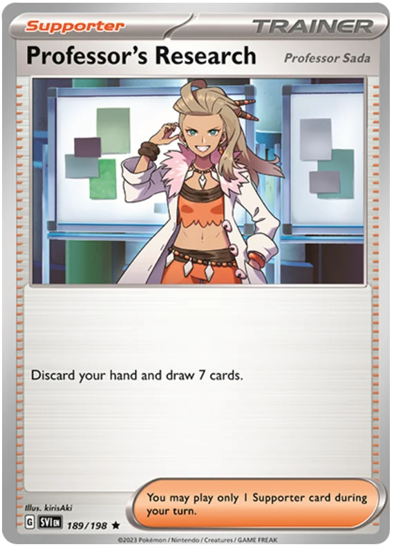 Professor's Research - Professor Sada Scarlet & Violet Base Set Pokemon Card Single