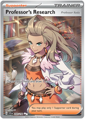 Professor's Research - Professor Sada Full Art Scarlet & Violet Base Set Pokemon Card Single